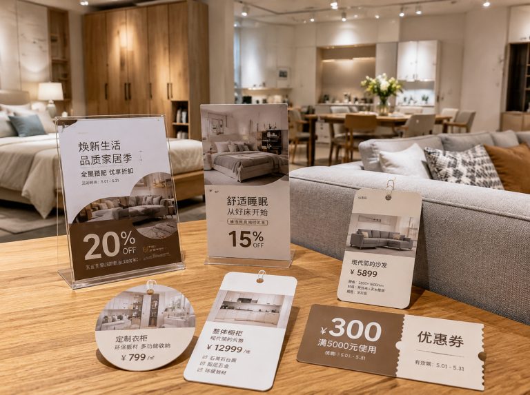 元宝区家具门店单页海报与吊牌